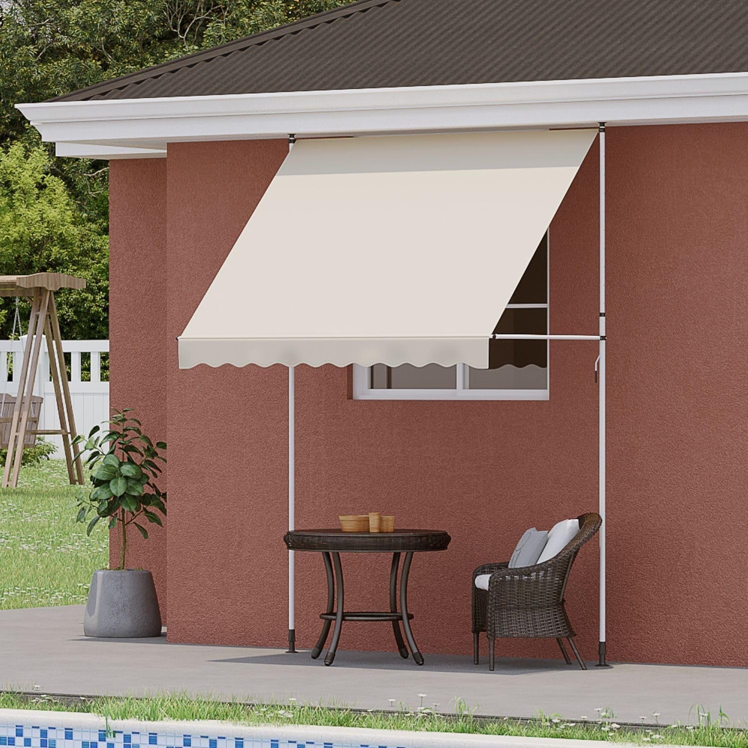 YODOLLA porch awning offering shelter and protection.