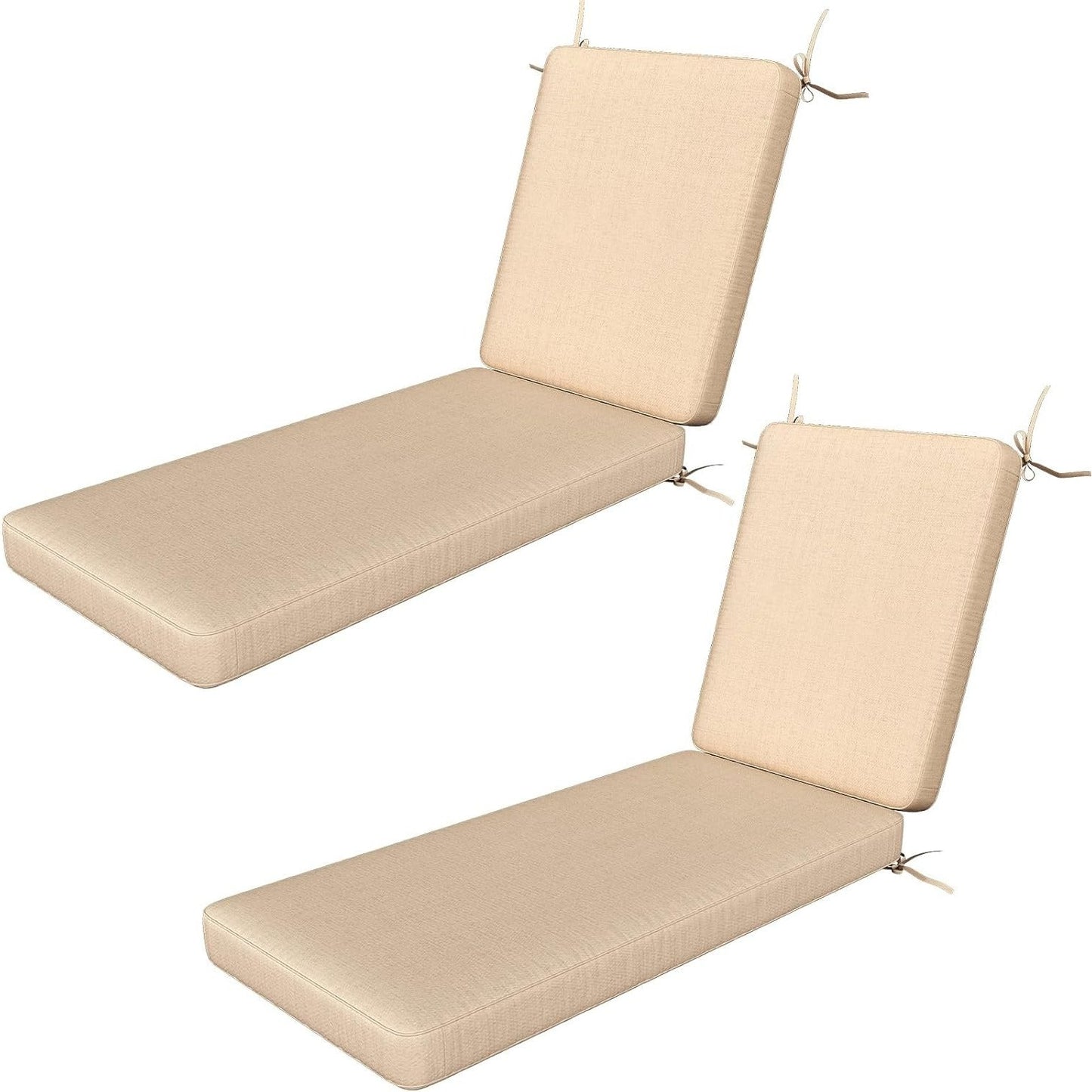 YODOLLA Chaise Lounge Cushions, Patio Sun Lounger Replacement