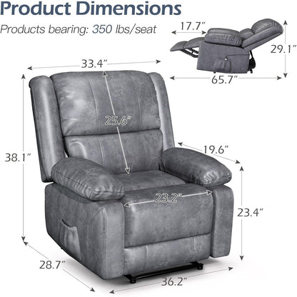 YODOLLA Massage Recliner Chair, Gray