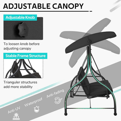 YODOLLA Patio Swing Canopy with Frame