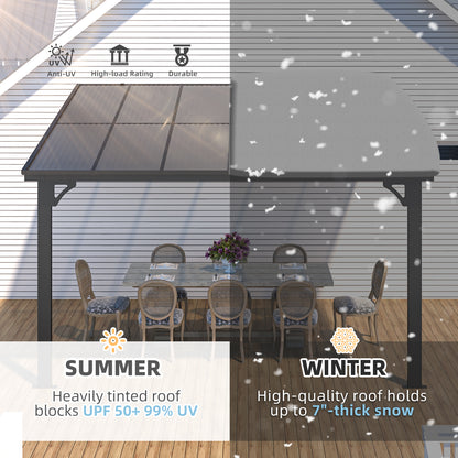 YODOLLA 12' × 10’ Adjustable Height Outdoor Gazebo Pergola for Patio