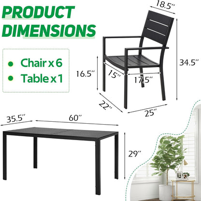 YODOLLA 7-piece patio furniture set