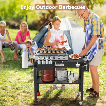 YODOLLA Outdoor Grill Table, Folding Portable Grill Cart