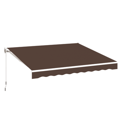 YODOLLA 13'x8' retractable awning, brown.