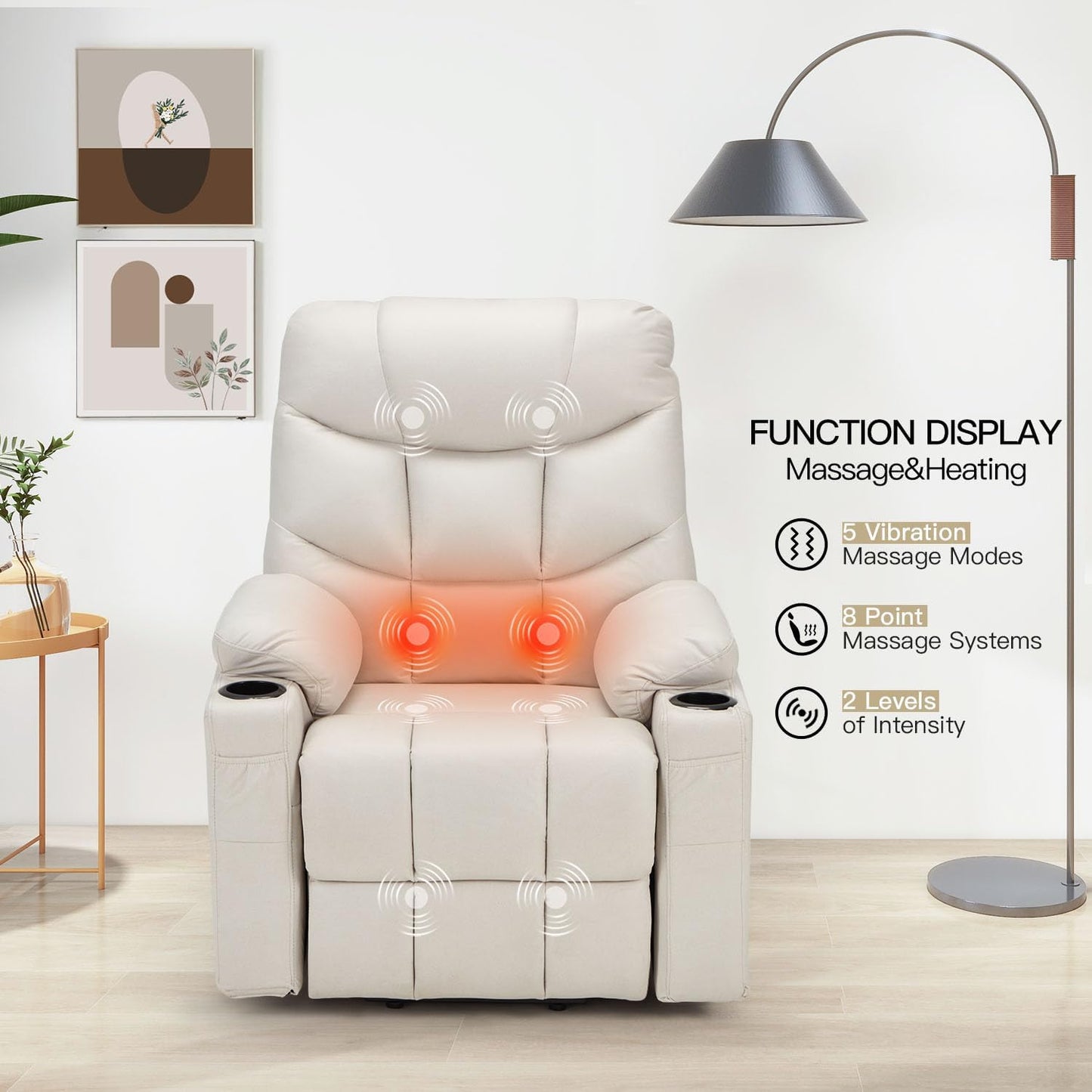 YODOLLA Massage Power Lift Recliner for Elderly