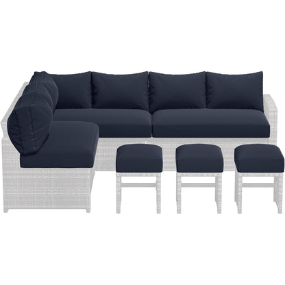 YODOLLA Memory Foam Cushions and Covers (Navy)