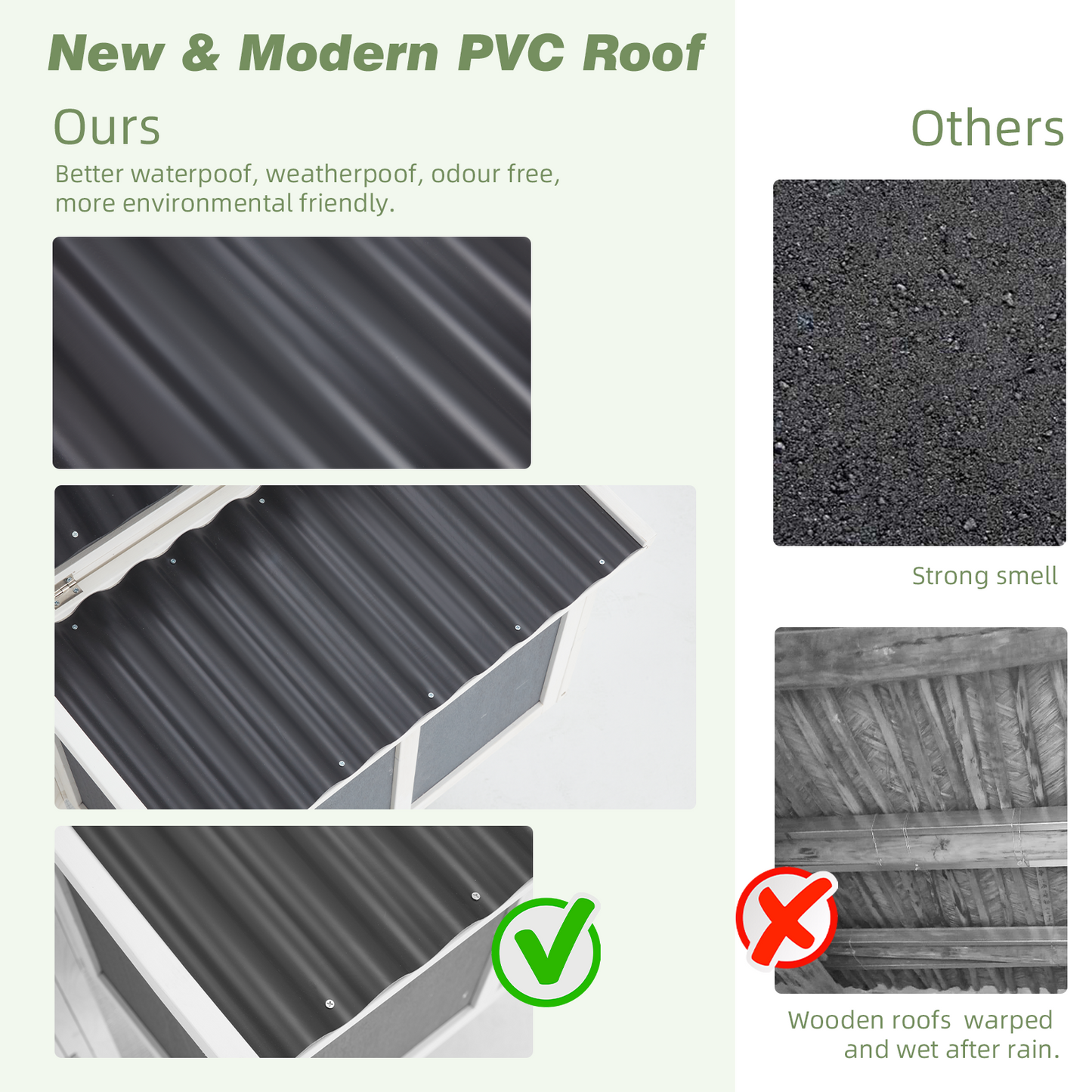 YODOLLA wooden chicken coop with perch.