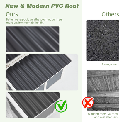 YODOLLA wooden chicken coop with perch.