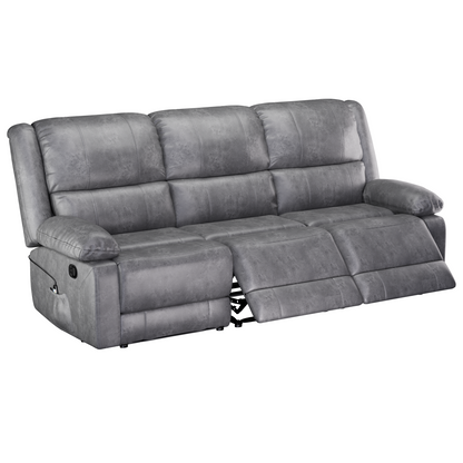 YODOLLA Reclining Sofa 3-Seater Couch, Gray