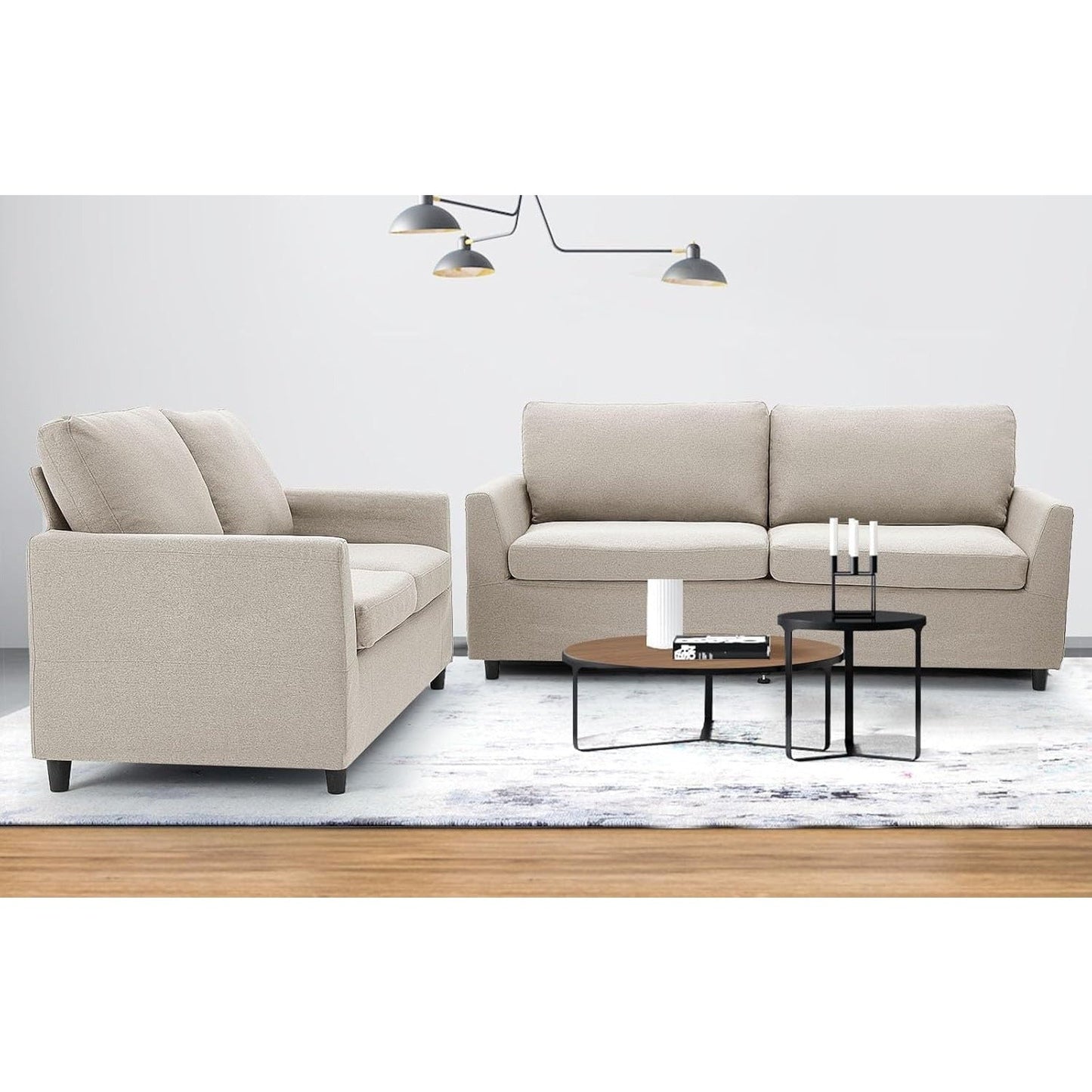 YODOLLA 2 Seater Sofa with Removable Sofa Covers, Morden Love Seat Comfy Couch