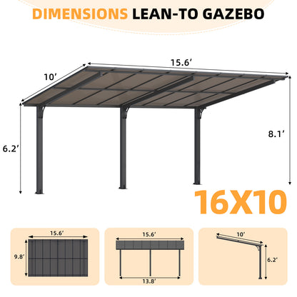 YODOLLA Heavy Duty Outdoor Pergola