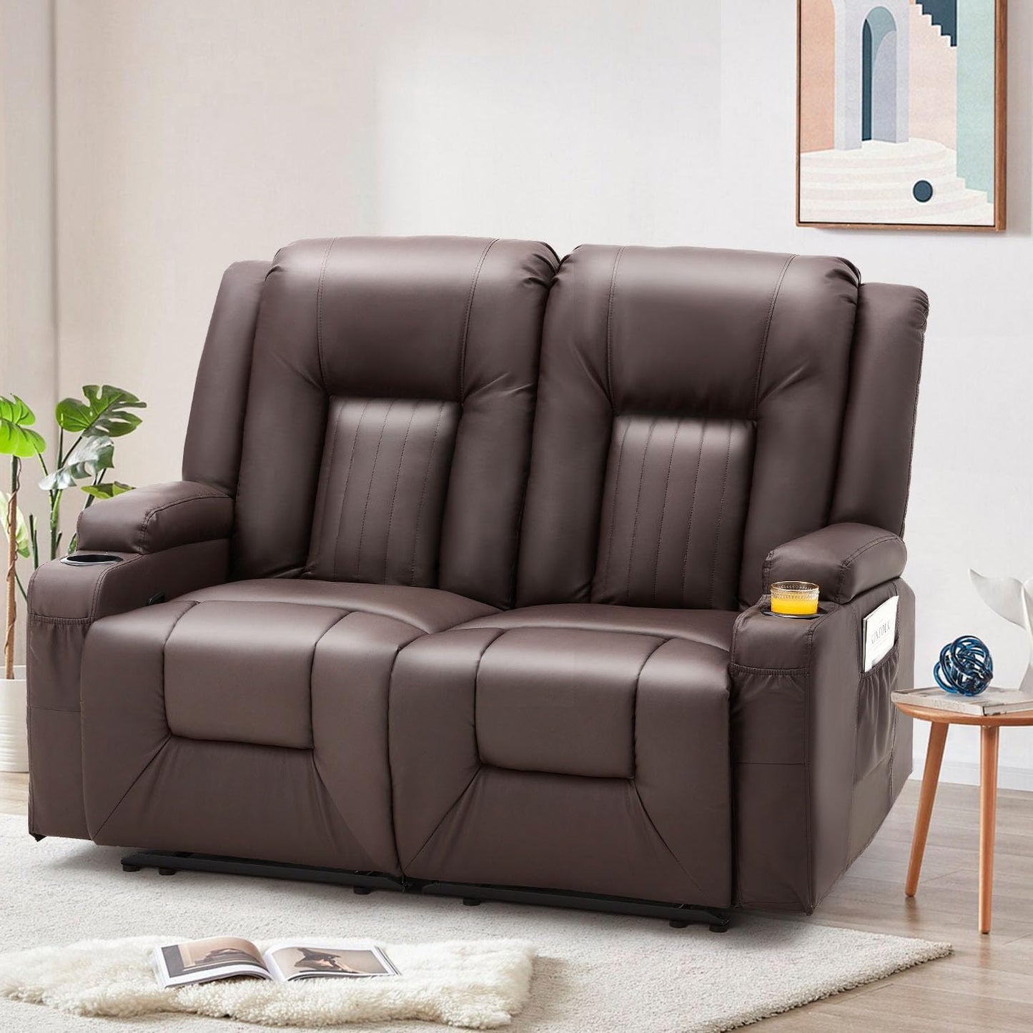 YODOLLA Double Recliner, Home Theater Seating