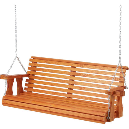 YODOLLA wooden porch swing for outdoor