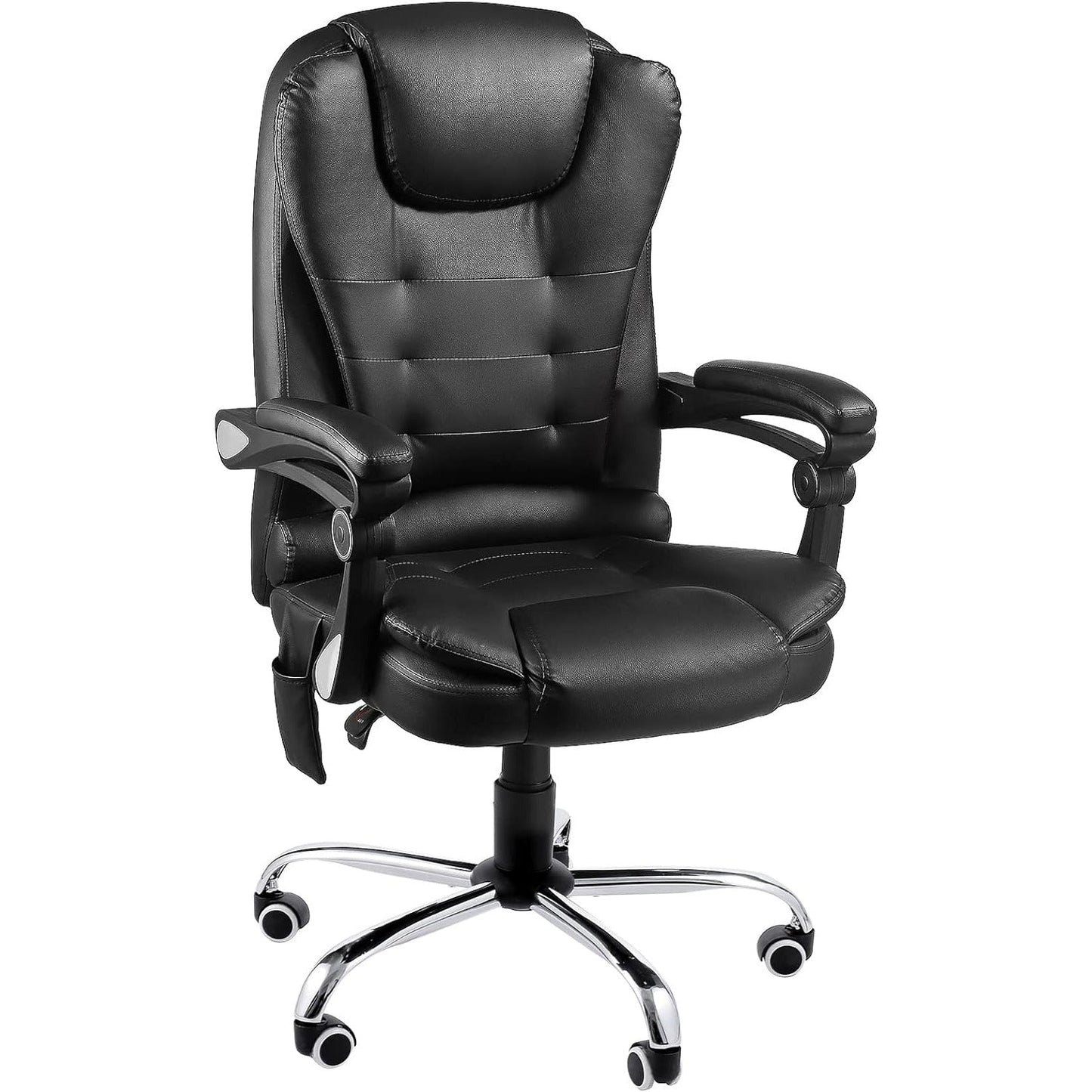 YODOLLA Heated Executive Office Chair with Massage, PU Leather Black