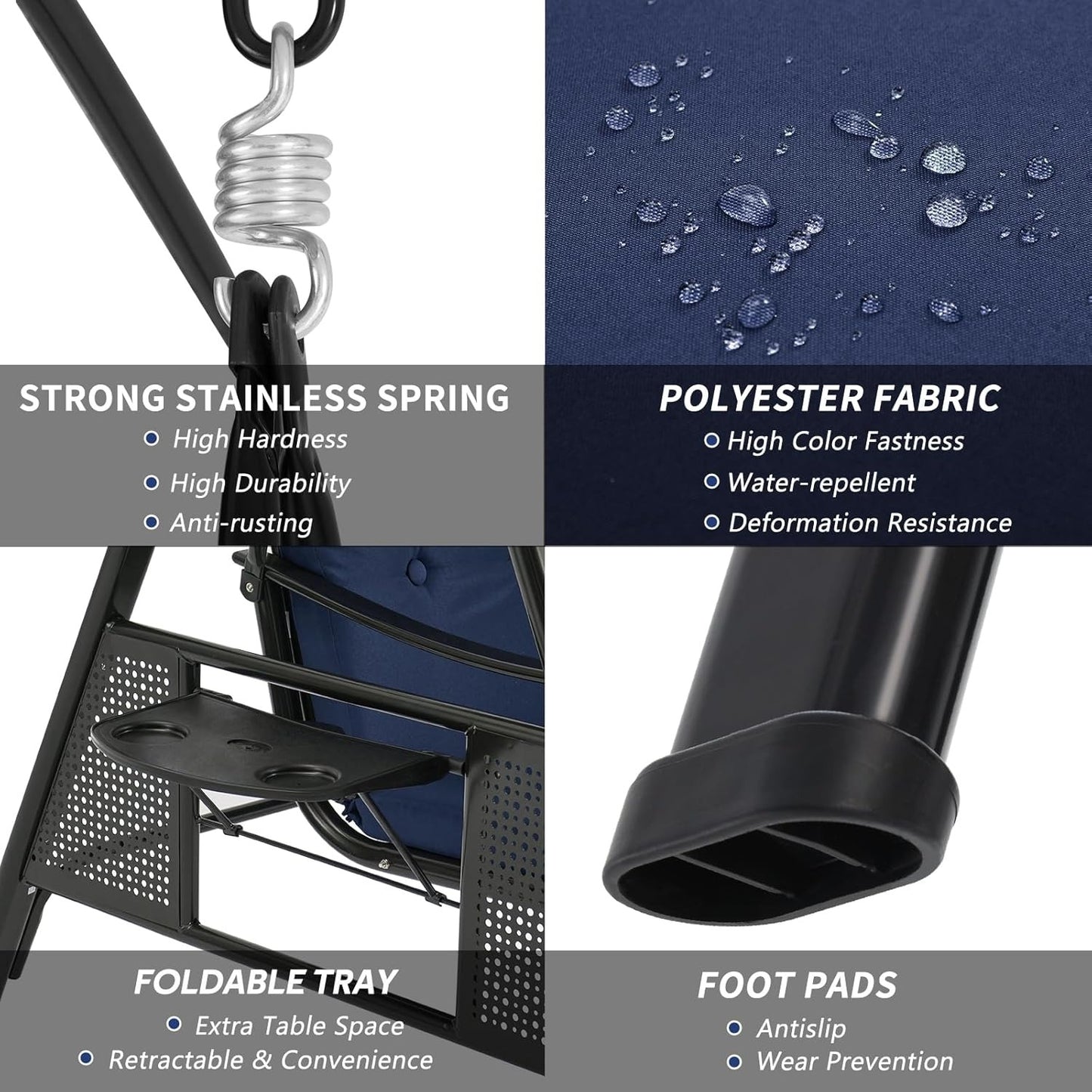 YODOLLA heavy-duty outdoor swing for adults