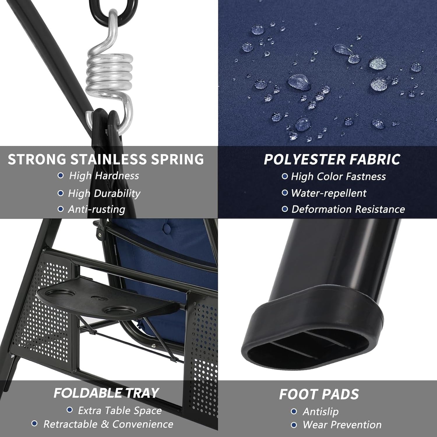 YODOLLA heavy-duty outdoor swing for adults