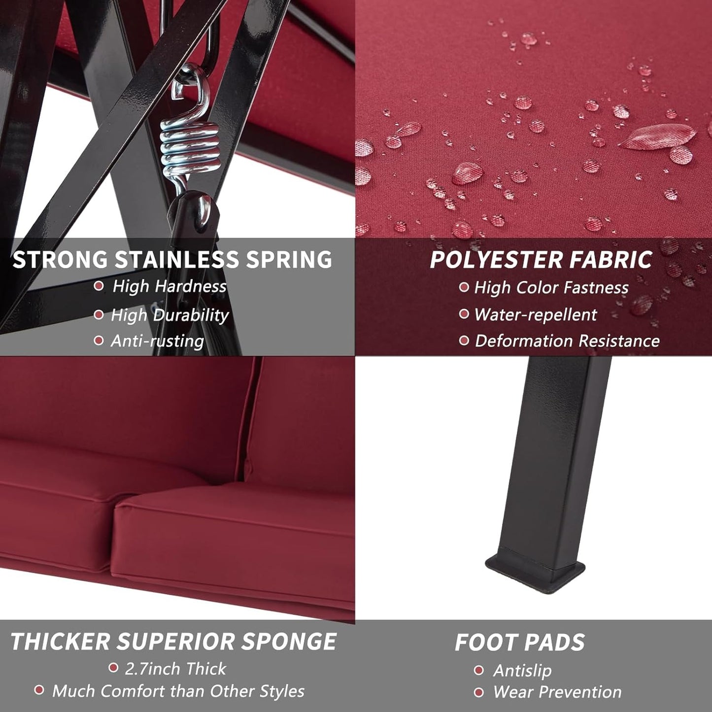 YODOLLA patio swing chair cushions