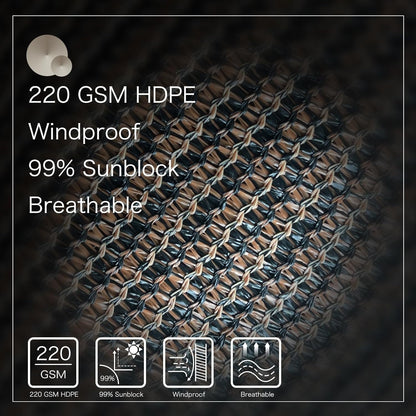 YODOLLA Outdoor UV Protection 6'(W) x 8'(H) Roller Shade, Mocha