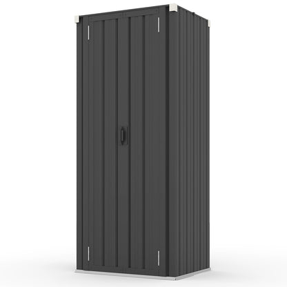 YODOLLA Vertical Garden Storage Shed, Gray