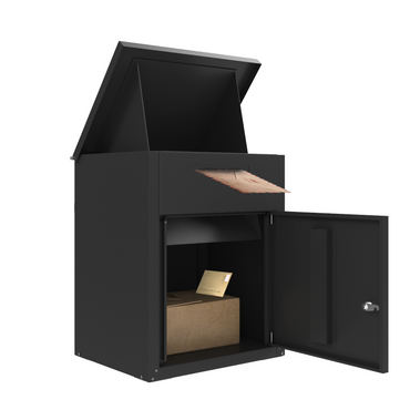 YODOLLA Package Delivery Box for Outside, Black (13.7" x 17.7" x 21.6")