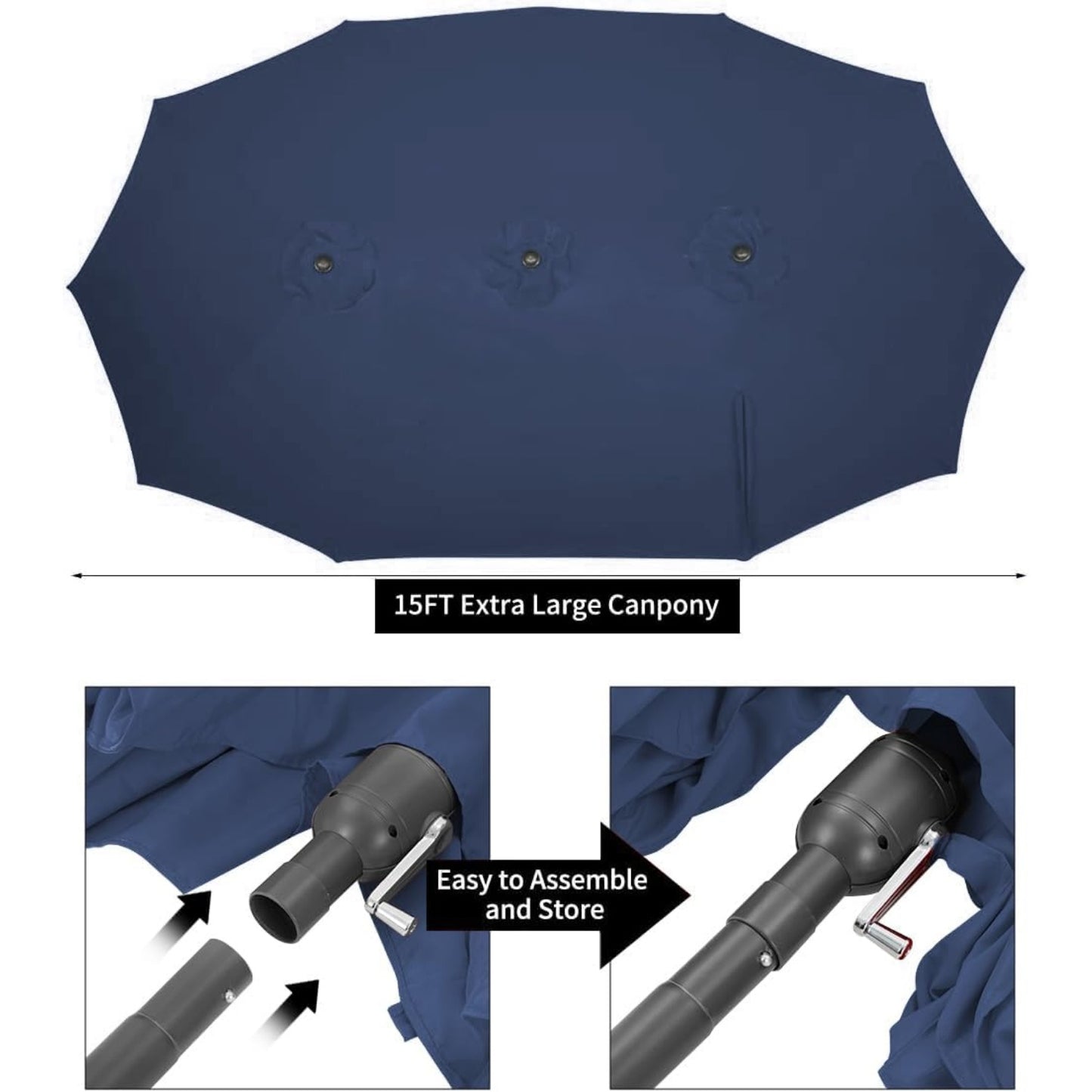 YODOLLA waterproof patio umbrella for outdoor tables