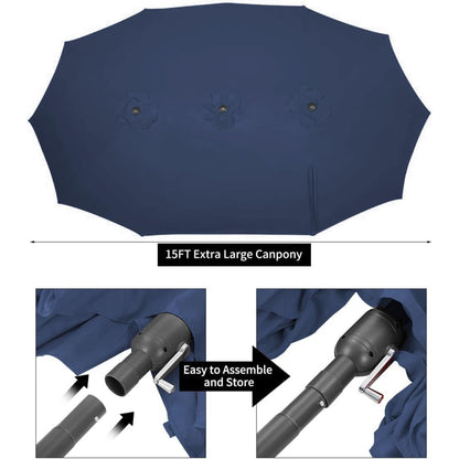 YODOLLA waterproof patio umbrella for outdoor tables