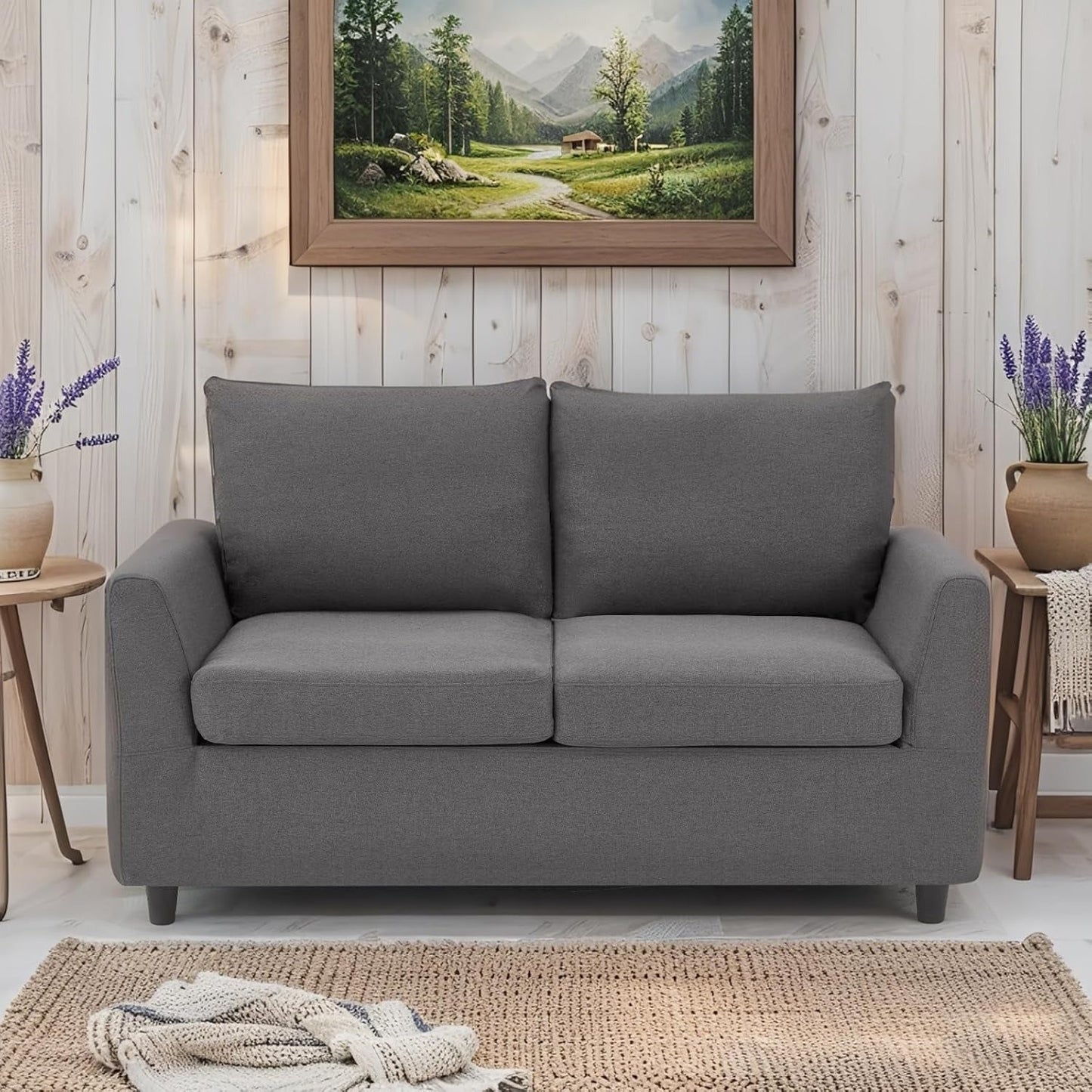 YODOLLA 2 Seater Sofa with Removable Sofa Covers, Morden Love Seat Comfy Couch