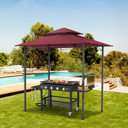 YODOLLA BBQ grill canopy gazebo, wine red.