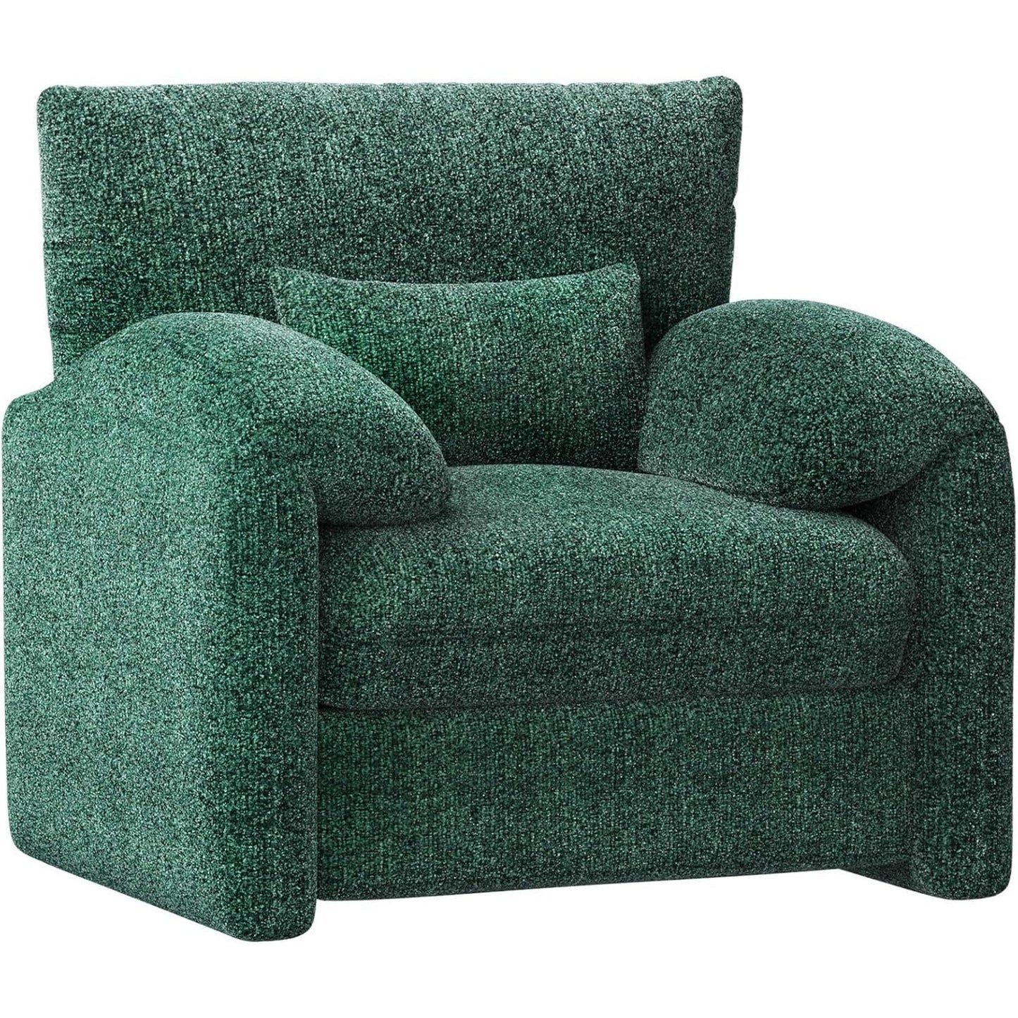 YODOLLA Oversized Armchair, Chenille Mid Century Accent Chair, Comfy Upholstered Single Sofa, Extra Wide Reading Chairs