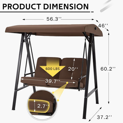 YODOLLA patio swing chair with canopy