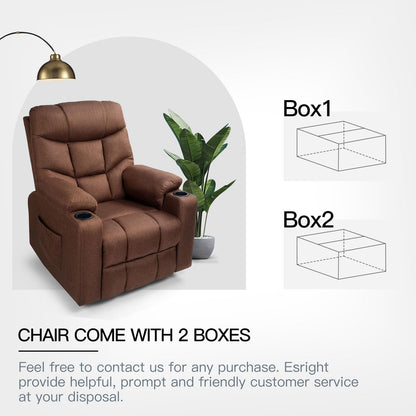 YODOLLA Massage Power Lift Recliner for Elderly, Electric Lift Chair, Brown