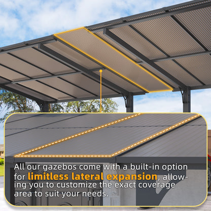 YODOLLA patio pergola with roof.