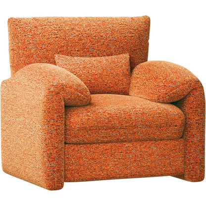 YODOLLA Oversized Armchair, Chenille Mid Century Accent Chair, Comfy Upholstered Single Sofa, Extra Wide Reading Chairs