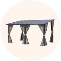 Gazebo with Curtain