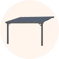 Adjustable Height Wall-Mounted Gazebo