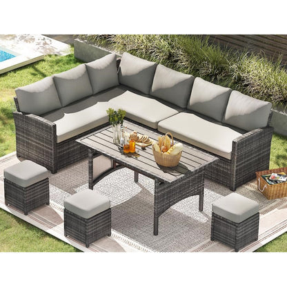YODOLLA stylish grey rattan set