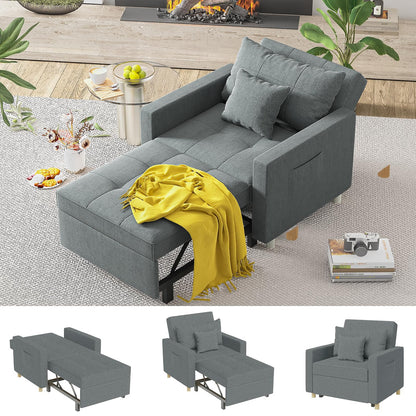 YODOLLA 36" Convertible Chair Bed, Dark Gray