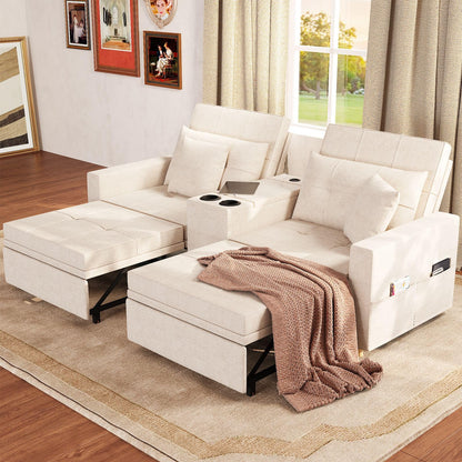 YODOLLA 75" Sleeper Chair, 3 in 1 Convertible Sleeper Sofa Bed