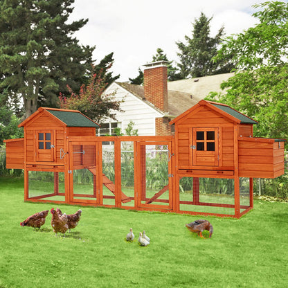 YODOLLA 123” natural wood chicken coop.
