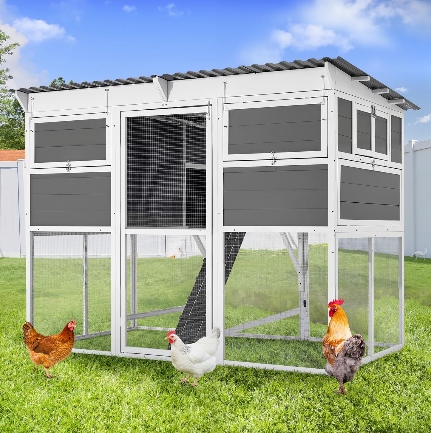 YODOLLA 83'' Extra Large Chicken Coop Wood Chicken House