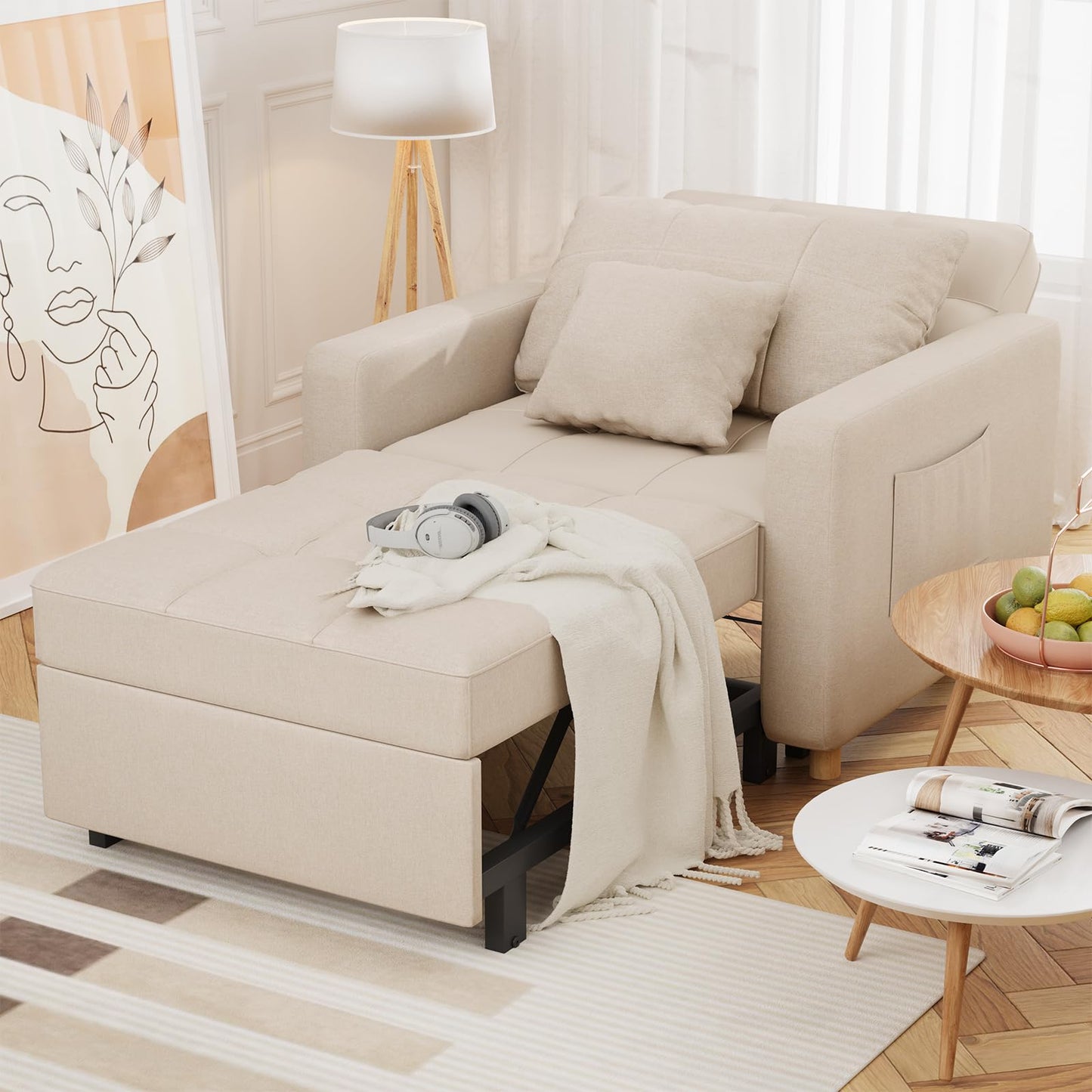 YODOLLA 3 in 1 Chair Bed Sleeper for Adults