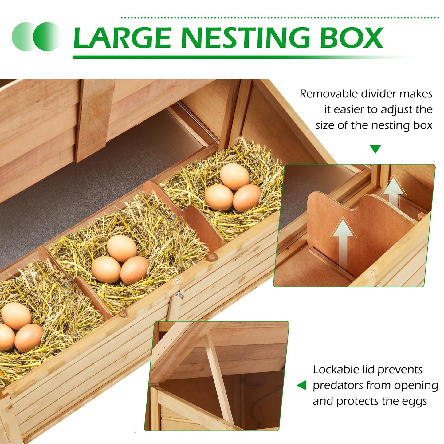 YODOLLA large wooden nesting box
