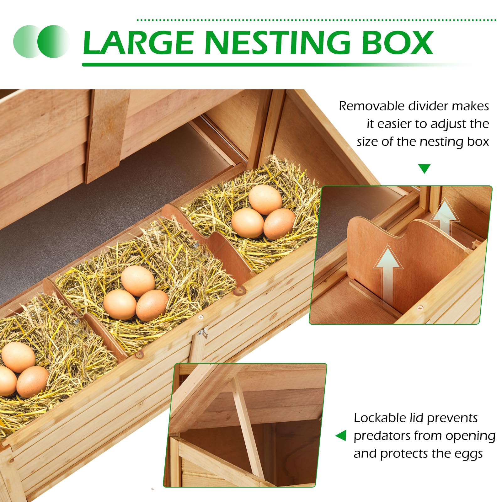 YODOLLA large wooden nesting box