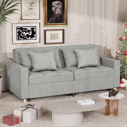 YODOLLA Comfortable 3-1 Convertible Sofa Bed, Gray