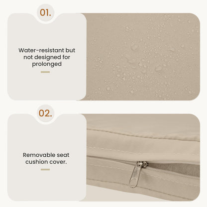 YODOLLA Outdoor Wicker Patio Furniture Sofa, 3 Seats Sofa