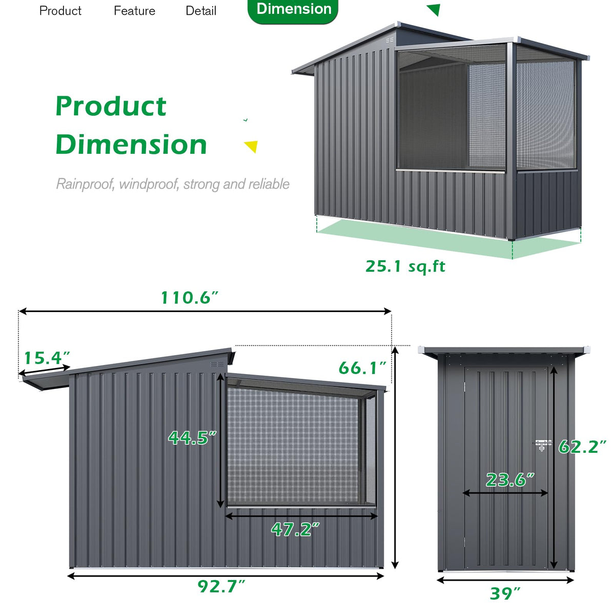 YODOLLA 3x8 Ft Large Bird Cage, Outdoor Aviary