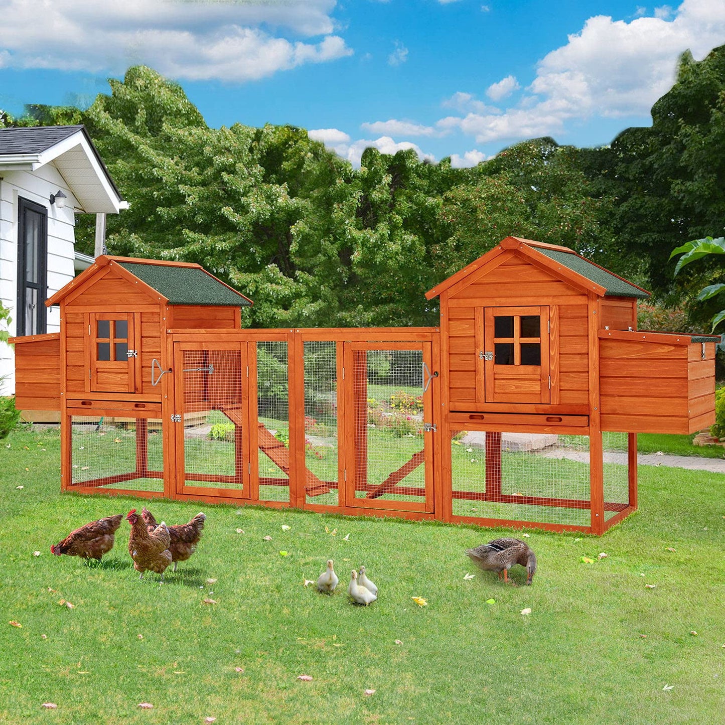YODOLLA 123” chicken coop with wire.