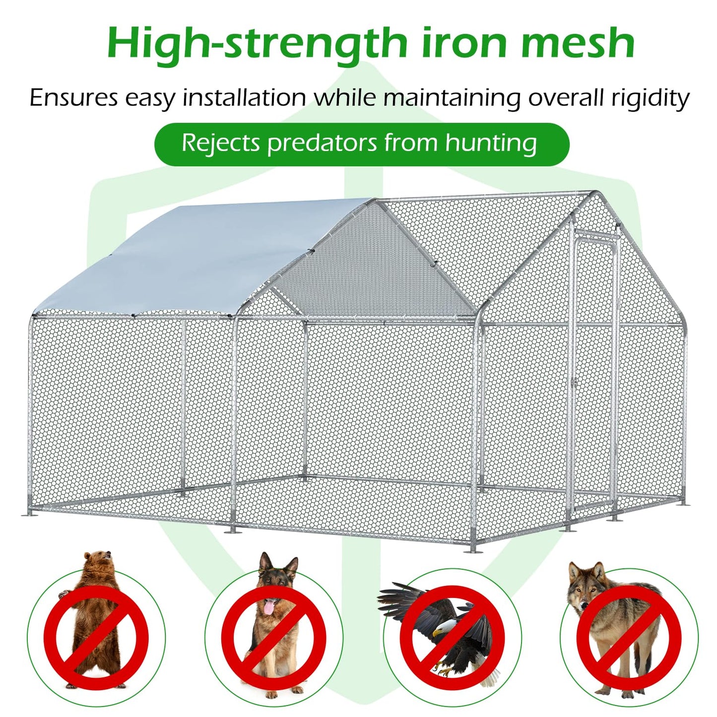 YODOLLA 4m chicken coop with wire mesh