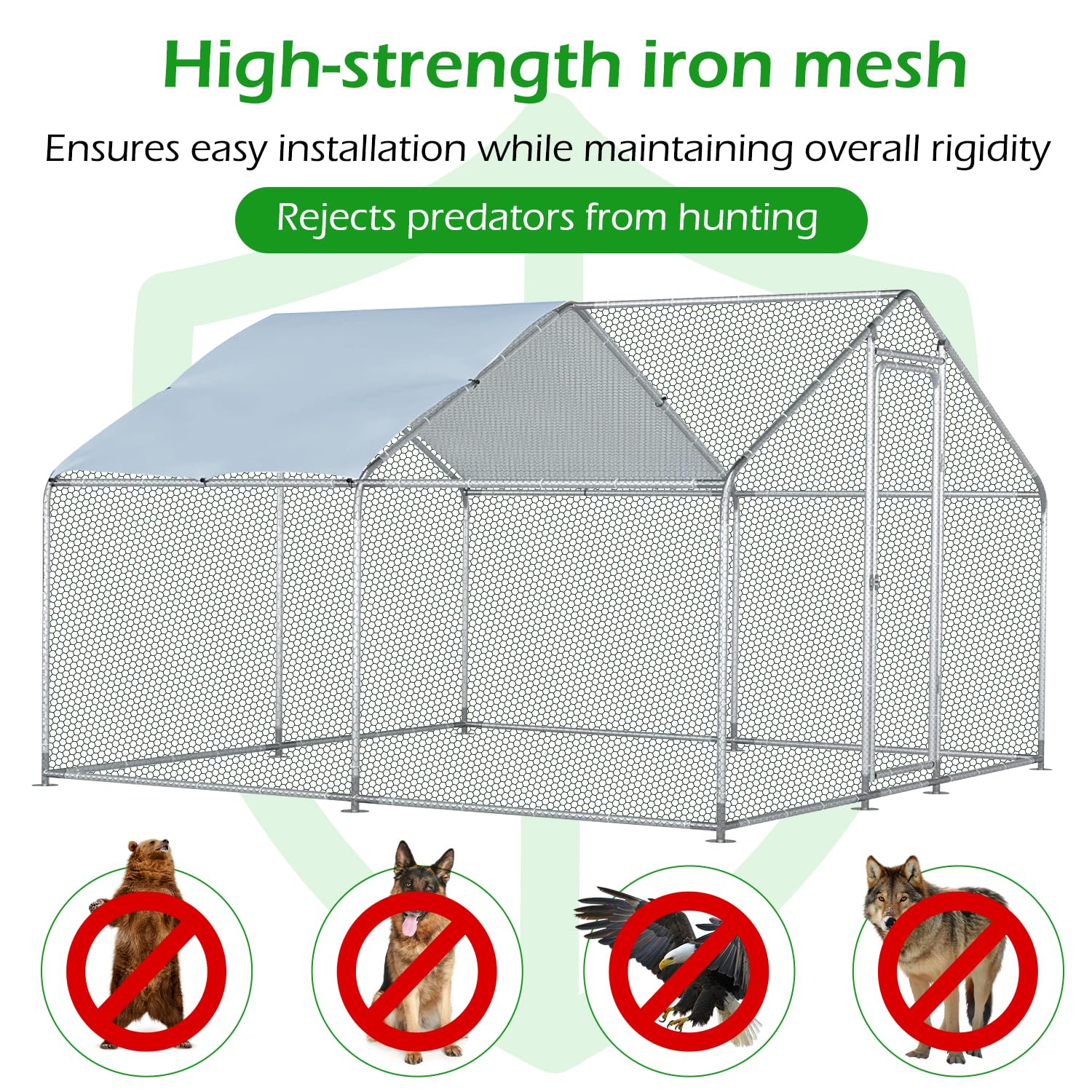 YODOLLA 4m chicken coop with wire mesh
