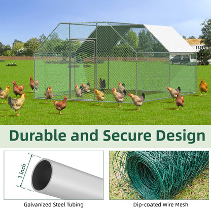 YODOLLA durable metal chicken coop